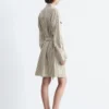 Mini-Hemdkleid mit Bindegürtel
