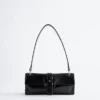 Mini-Leder-Schultertasche