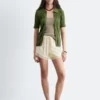 Mini-Shorts mit Jacquard-Spitze