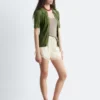 Mini-Shorts mit Jacquard-Spitze