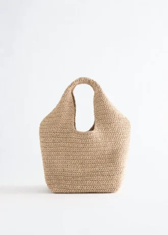 Mini-Tragetasche aus Papierstroh