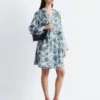 Mini-Wickelkleid mit Blumenmuster