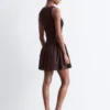 Minikleid aus gesmoktem Baumwollpopeline