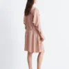 Minikleid mit V-Ausschnitt und Kordelzug