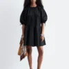 Minikleid mit voluminösen Ärmeln