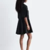 Minikleid mit voluminösen Ärmeln
