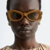 Ovale Cat-Eye-Sonnenbrille