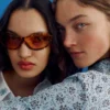 Ovale Sonnenbrille aus Acetat