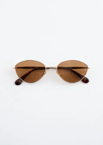 Ovale Sonnenbrille mit Drahtgestell