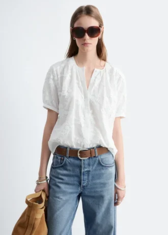 Oversized-Bluse mit Puffärmeln