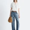 Oversized-Bluse mit Puffärmeln