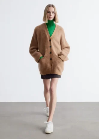 Oversized-Cardigan aus Mohair-Mischung