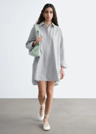 Oversized-Hemd-Minikleid
