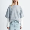 Oversized-T-Shirt aus Baumwolle mit Streifenmuster