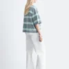 Oversized-T-Shirt aus Baumwolle mit Streifenmuster