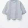 Oversized-T-Shirt aus Baumwolle mit Streifenmuster