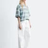 Oversized-T-Shirt aus Baumwolle mit Streifenmuster