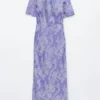 Paisley-Maxikleid aus Viskose