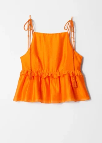 Peplum-Top mit Rüschen