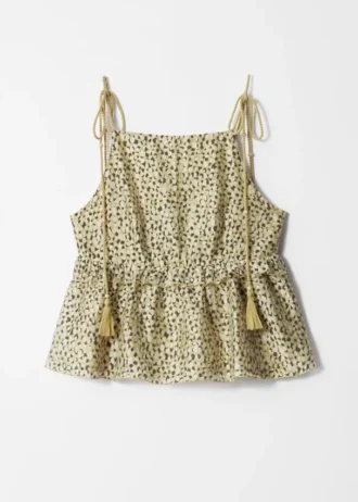 Peplum-Top mit Rüschen und Trägern