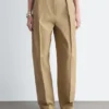 Plissierte Hose mit weitem Bein