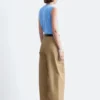 Plissierte Hose mit weitem Bein