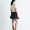 Plissierter Denim-Minirock