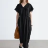 Plissiertes Dolman-Midikleid