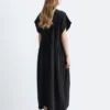 Plissiertes Dolman-Midikleid