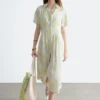 Plissiertes Hemdkleid