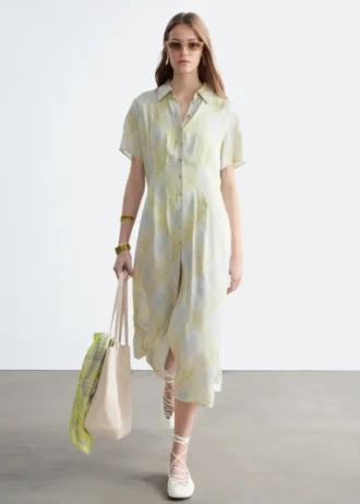 Plissiertes Hemdkleid