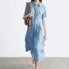 Plissiertes Hemdkleid
