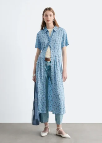 Plissiertes Hemdkleid