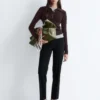 Polo-Shirt aus Merinowolle mit Rippstrick