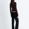 Polo-Shirt aus Merinowolle mit Rippstrick