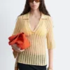 Polo-Shirt aus offenem Strick