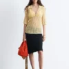 Polo-Shirt aus offenem Strick