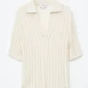 Polo-Shirt aus offenem Strick