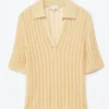 Polo-Shirt aus offenem Strick