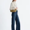 Press-Crease-Jeans mit ausgestelltem Bein