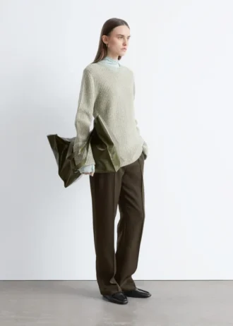 Pullover aus Merinowolle mit Akzentstichen