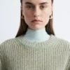 Pullover aus Merinowolle mit Akzentstichen