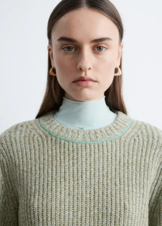 Pullover aus Merinowolle mit Akzentstichen
