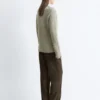 Pullover aus Merinowolle mit Akzentstichen