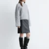 Pullover aus Mohair-Mischung mit Zopfmuster