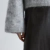 Pullover aus Mohair-Mischung mit Zopfmuster