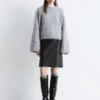 Pullover aus Mohair-Mischung mit Zopfmuster