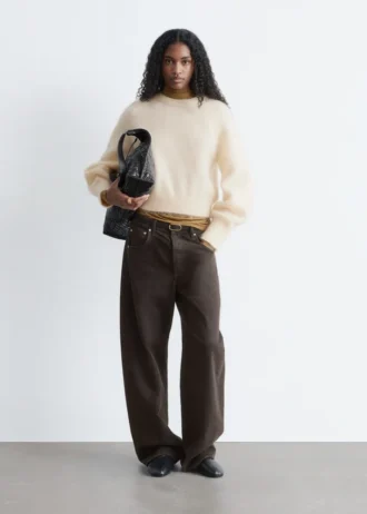 Pullover mit Ballonärmeln aus Mohair-Mischung