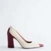 Pumps aus Leder mit Farbblöcken
