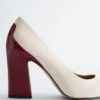 Pumps aus Leder mit Farbblöcken